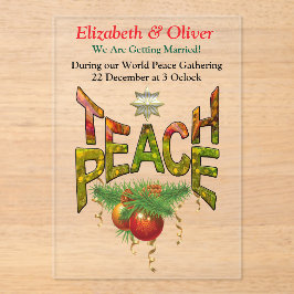 Invitaciones Acrílicas Encuentro de Navidades de la Paz Enseñando