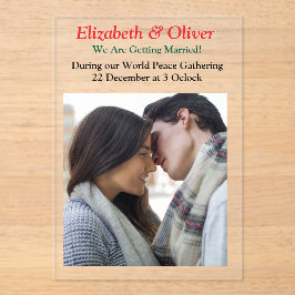 Invitaciones Acrílicas Encuentro de Navidades de la Paz Enseñando