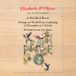 Invitaciones Acrílicas Encuentro de Navidades de la Paz Enseñando