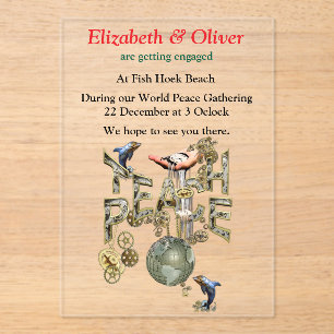 Invitaciones Acrílicas Encuentro de Navidades de la Paz Enseñando