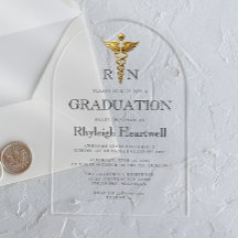 Enfermera RN Gold Caduceus Arch Graduation Party