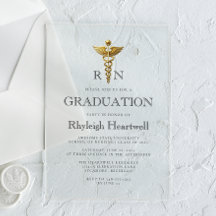 Enfermera RN Gold Caduceus Graduation Party