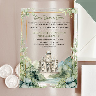 Invitaciones Acrílicas Érase Una Vez Castillo De Cuento De Hadas Boda