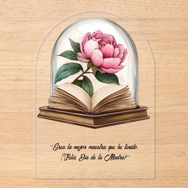 Invitaciones Acrílicas "Eres la mejor maestra que he tenido. Madre" (Anverso)