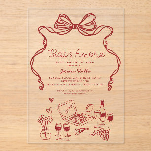 Invitaciones Acrílicas Esa es una ducha de novias italiana