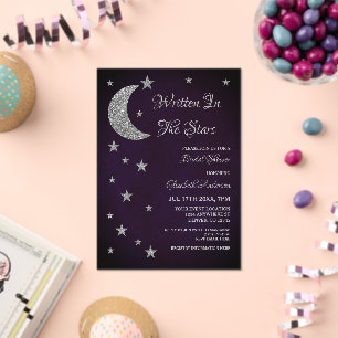 Invitaciones Acrílicas Escrito En Stars Bridal Shower