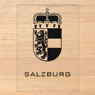 Invitaciones Acrílicas Escudo de Armas de Salzburgo Arte Monocromo Refina