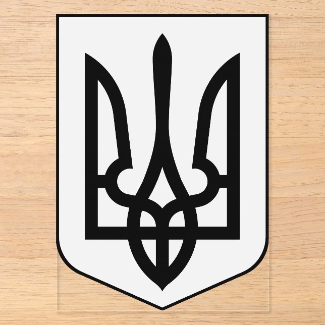 Invitaciones Acrílicas Escudo de armas de Ucrania (Anverso)