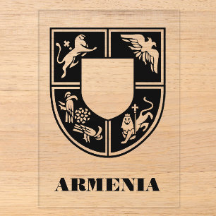 Invitaciones Acrílicas Escudo de Estado Armenio Arte Contemporáneo