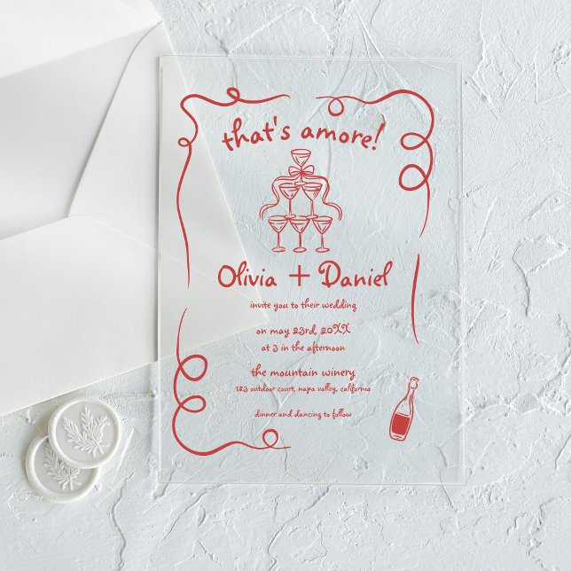 Invitaciones Acrílicas Ese es un Boda caprichoso y caprichoso (Subido por el creador)