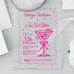 Invitaciones Acrílicas Espresso Martini 30 cumpleaños<br><div class="desc">Esta invitación de cumpleaños temática espresso martini,  caprichosa y femenina,  cuenta con un gran martini de doodle rosado y un marco. Todo el texto es editable.</div>