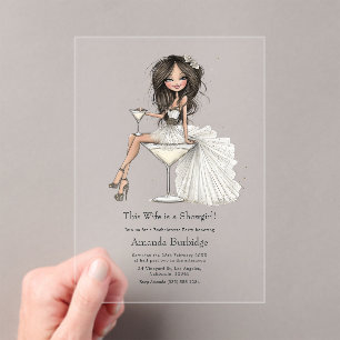 Invitaciones Acrílicas Esta Esposa es una Showgirl Despedida de Soltera