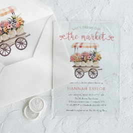 Invitaciones Acrílicas Está recién salida de la ducha de novia del mercad