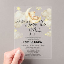 Estamos sobre la luna Teddy Bear Baby Shower