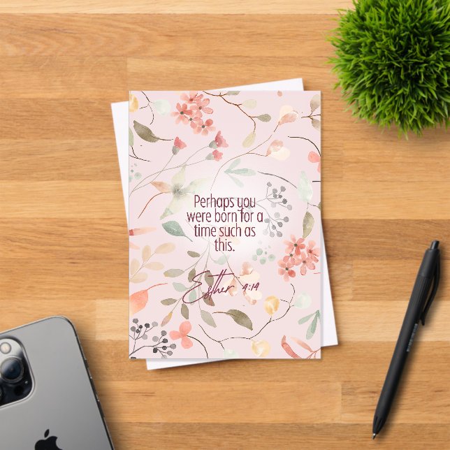 Invitaciones Acrílicas Esther 4:14 Biblia cristiana versus arte (Insitu (Tarjeta de Invitación))