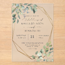 Eucalipto Rústico y Boda del marco dorado