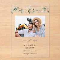 Eucalyptus Glow Photo Save the Date 2
