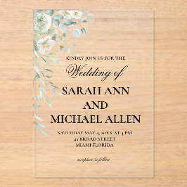 Invitaciones Acrílicas Eucalyptus Greenery Acrylic Invitation