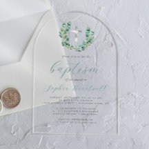 Eucalyptus Wreath Silver Cross Baptism
