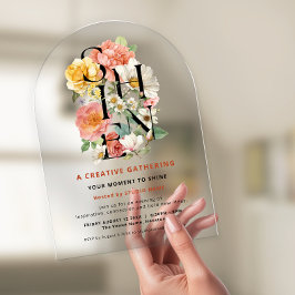 Invitaciones Acrílicas Evento Corporativo Creativo Floral SHINE