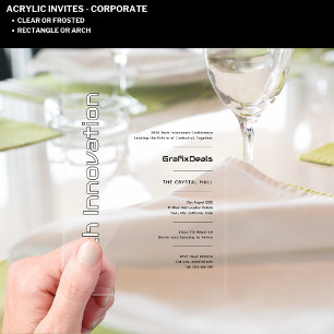 Invitaciones Acrílicas Eventos Corporativos de Innovación en Tecnología d