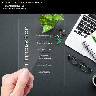 Invitaciones Acrílicas Eventos Corporativos de Innovación en Tecnología d