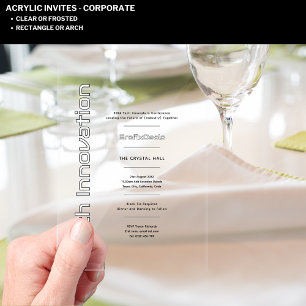 Invitaciones Acrílicas Eventos Corporativos de Innovación en Tecnología d