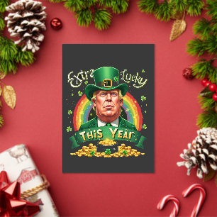 Invitaciones Acrílicas Extra Afortunado Este Año Día de San Patricio Trum