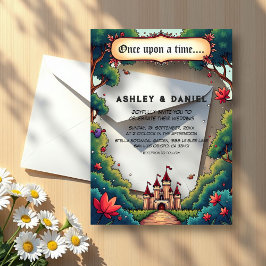 Invitaciones Acrílicas Fairtale Once Upon A Time Castle Woodland Boda
