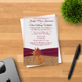 Invitaciones Acrílicas Fall in Love Acrylic Wedding Invitation