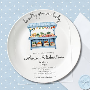 Invitaciones Acrílicas Farmers Market Boy Baby Shower