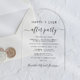 Invitaciones Acrílicas Feliz desde la recepción de la boda de Fiesta Arch