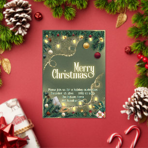 Invitaciones Acrílicas Feliz Navidad