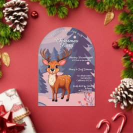 Invitaciones Acrílicas Feliz Navidad Lindos Reno de Dibujos Animados en i