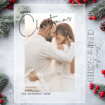 Invitaciones Acrílicas Feliz Navidad Manuales 2 Fotografías Primeras Navi<br><div class="desc">Marque su primera Navidad juntos como una pareja casada con esta impresionante invitación acrílica que combina el amor sincero con la alegría eterna de la temporada. La tierna imagen de usted y su pareja, tan profundamente conectados en el amor, sirve como un hermoso telón de fondo del elegante guión de...</div>