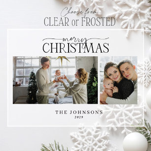 Invitaciones Acrílicas Festividad de la escritura navideña moderna de la