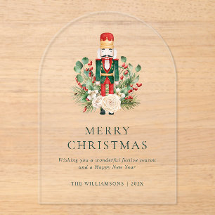 Invitaciones Acrílicas Festividad de la vegetación de los navidades Nutcr