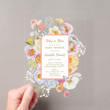 Fiesta de Baby en Flor Coral y Melocotón Floral