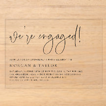 Fiesta de Compromiso Minimalista con Letra a Mano