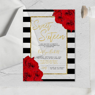 Invitaciones Acrílicas Fiesta de cumpleaños Chic Modern Luxe Shhh... Dulc