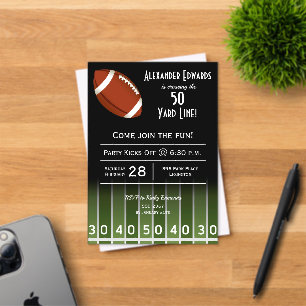 Invitaciones Acrílicas Fiesta de Cumpleaños de Fútbol Americano