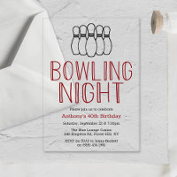 Fiesta de cumpleaños de la noche del Bowling moder