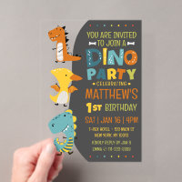 fiesta de cumpleaños de un niño de dinosaurio chin