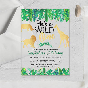 Invitaciones Acrílicas Fiesta de cumpleaños de Wild One Boys