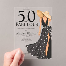 Fiesta de cumpleaños negra 50 y fabulosa