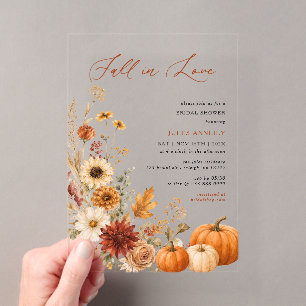 Invitaciones Acrílicas Fiesta de Despedida de Soltera de Hierba de Pampas
