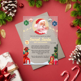 Invitaciones Acrílicas Fiesta de eventos de Navidades de intercambio de r