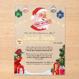 Invitaciones Acrílicas Fiesta de eventos de Navidades de intercambio de r