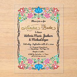 Invitaciones Acrílicas Fiesta de Fiesta Mexicana de Arte Folclórico Nuest