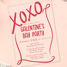 Fiesta de Galentine’s Day dibujada a mano XOXO